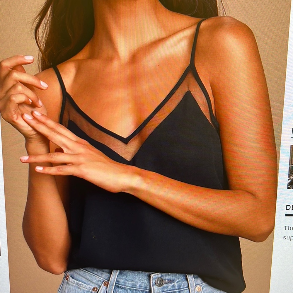 Lulus Sweet Fling Black Mesh Tank Top